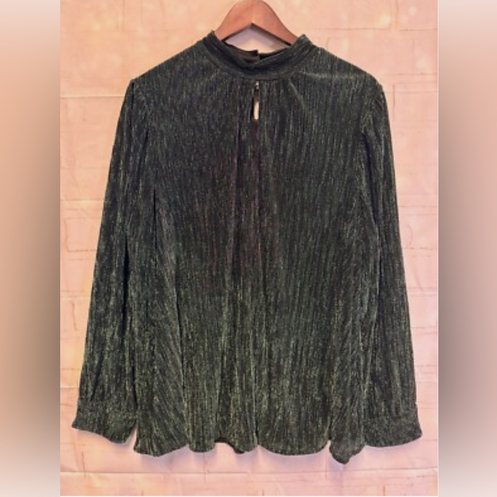 NWT Lane Bryant Shimmering Emerald Green Blouse